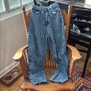 Urban Outfitters Swirly High Rise Baggy Jeans BDG